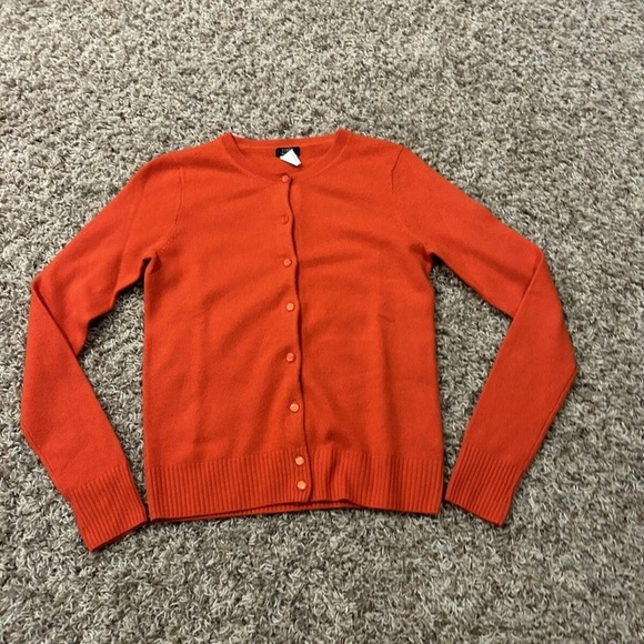 J. Crew Sweaters - J.crew 100% Cashmere Cardigan Women’s Size S- Orange